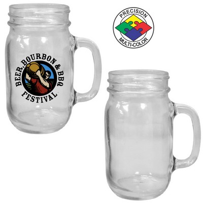 15 Oz. Mason Jar Mug - Dishwasher Resistant - Precision Spot Color