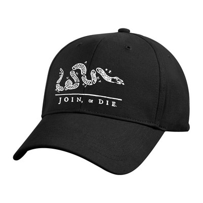 Black 'Join or Die' Deluxe Low Profile Cap