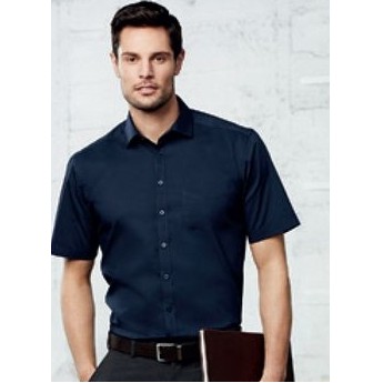 Men's Monaco Short Sleeve French Style Cotton Stretch Shirt