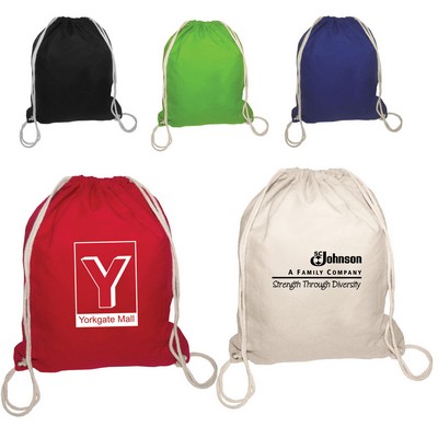 Cotton Drawstring Backpack