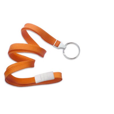 3/8" Breakaway Blank Lanyard w/Split Ring (Orange)