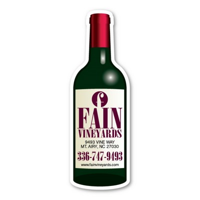 Wine Bottle Magnet - 2" x 6" - 30 mil - Outdoor Safe