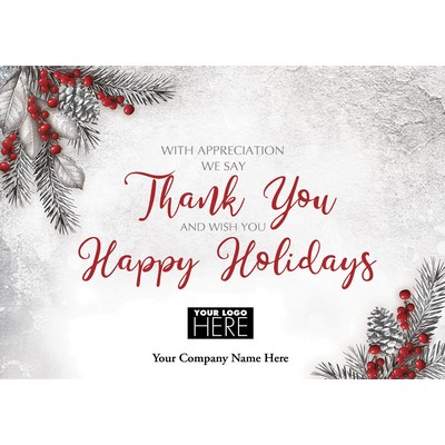 With Gratitude Holiday Logo Cards