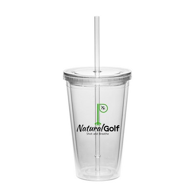 16 oz. Day Tripper Double-Wall Acrylic Tumbler (2 Color Imprint)