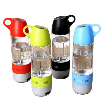 13 Oz. Water Bottle Wireless Speaker w/Compass