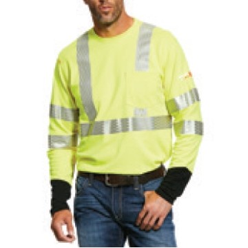 Ariat® FR Men's Hi-Vis Yellow Crew T-Shirt