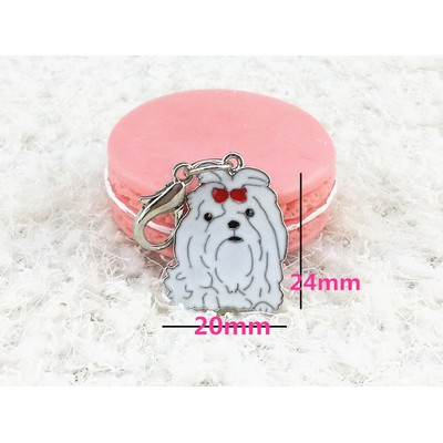 Maltese Dog Keychain/Pendant