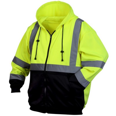 Pyramex® Hi Vis Lime Black Bottom Sweatshirt