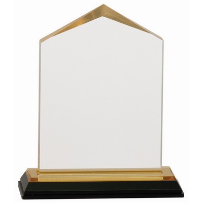 3 1/2" x 5 1/2" Gold Jewel Impress Acrylic Award