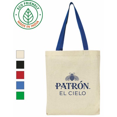 Trade Show Tote Bag Eco Friendly Canvas Royal Blue Handle