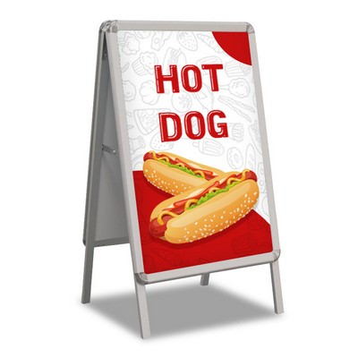 Hot Dog Pre Printed A-Frame White