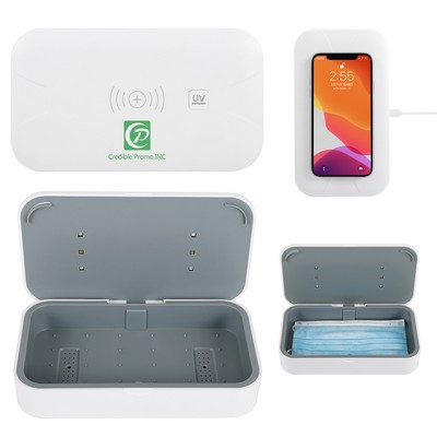 Multifunctional UV Sterilizer Box Disinfection Cabinet UV Sanitizer 15W Wireless Charger