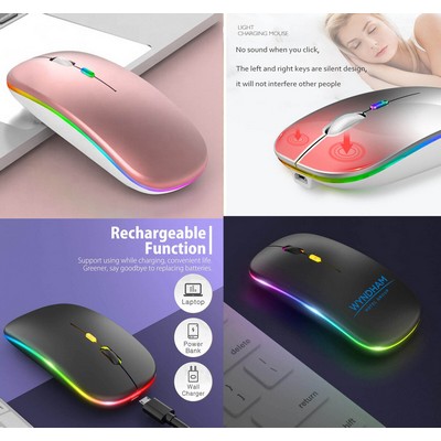 Kidder iBank® Bluetooth Wireless Mouse, LED Slim Dual Mode (Bluetooth 5.1 and 2.4G Wireless)