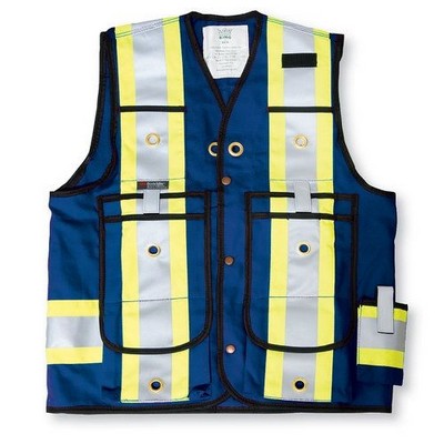 Royal Blue Cotton Duck Surveyor Safety Vest