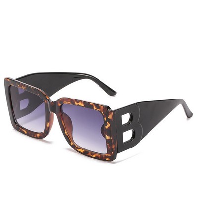 Oversized Big B Man Rectangle Sunglasses