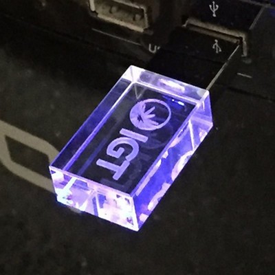 1 GB Logo Glow Crystal Usb Drive