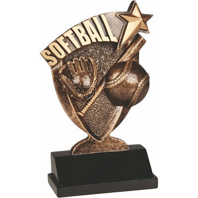 6" Softball Broadcast Resin Trophy