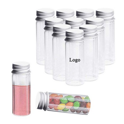 (15ml) Transparent Plastic Vials With Aluminum Lid