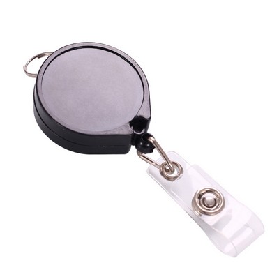 Round Retractable Badge Reel with Belt Clip