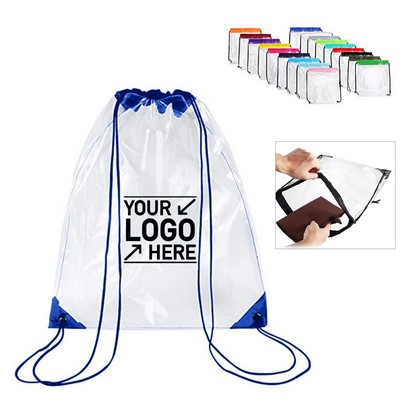 Clear Drawstring Backpack 14" X 17"