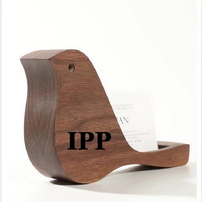 Wood Bird Shape Business Card Holder