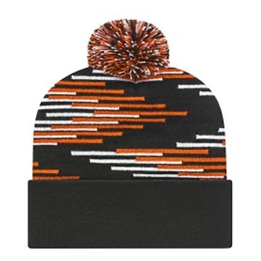 Cap America® USA Made Bar Knit Beanie w/Pom