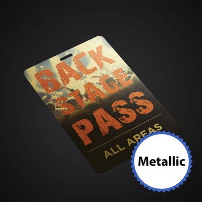 3 3/4 x 5 1/2 Std Event Badge-Metallic