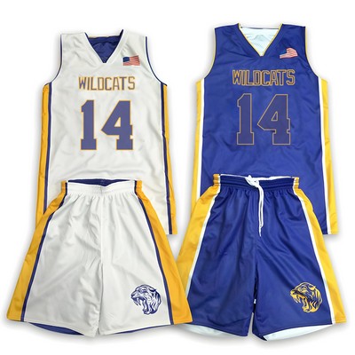 Reversible Personalized Basketball Uniform - Jersey And Shorts Set