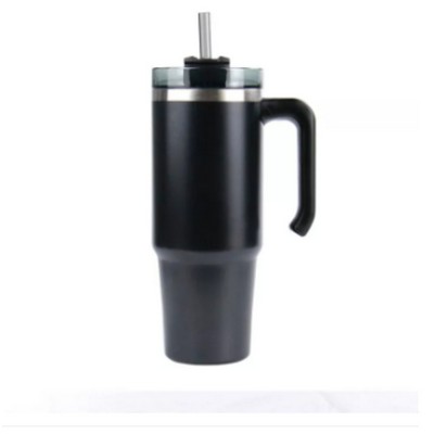 30 Oz Stainless Steel Vacuum Insulated Tumbler With Handle And Straw