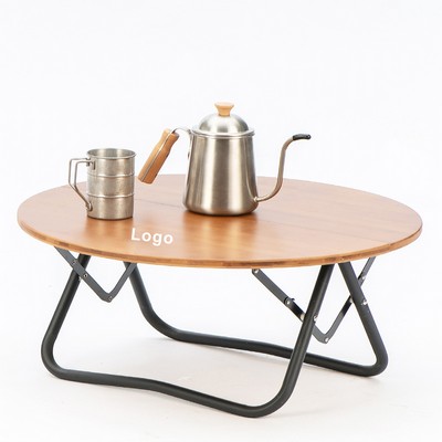 Folding Bamboo Round Table Camping Round Table