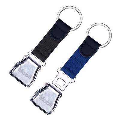 Airplane Seatbelt Buckle Key Ring