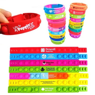 Silicone Push Pop Bubble Wristband