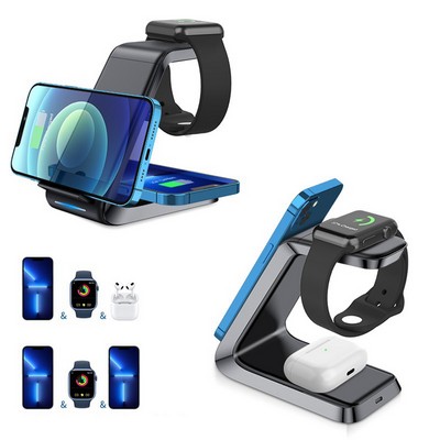 3 in 1 Qi 15W Wireless Charging Stand