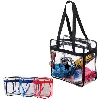 Clear Stadium Zipper Tote