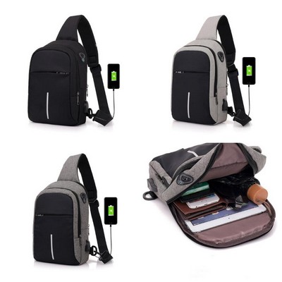 Waterproof Travelling Smart Satchel with USB Charging