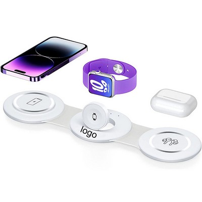 3in1 Magnetic Travel Wireless Charging Station