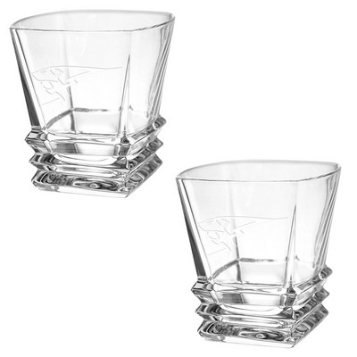 Set of 2 Westgate Citadel Crystal Double Old Fashioned Tumbler (12 oz.)