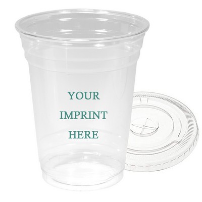 16 Oz. Clear Large Plastic Cup with Lid