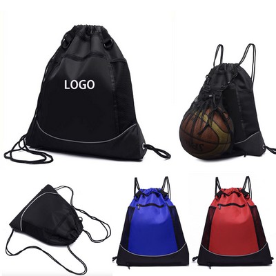 Hidden Mesh Ball Drawstring Backpack