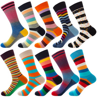 Unisex Dress Socks with Funny, Colorful, Crazy Crew Designs - Full Customization Available