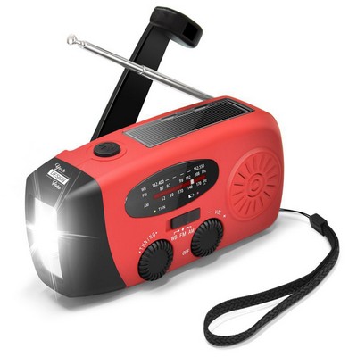 Solar Emergency NOAA Weather Radio Hand Crank Self Powered