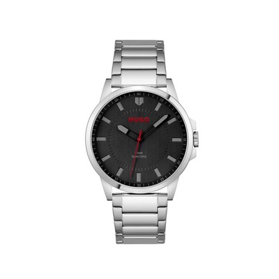 Hugo Boss First Gents Stainless Steel Watch w/Black Dial