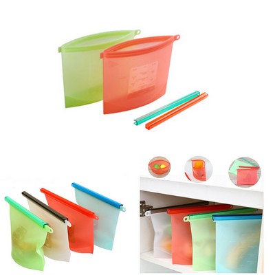 34oz Silicone Food Freezer/Storage Bag with Zip Seal