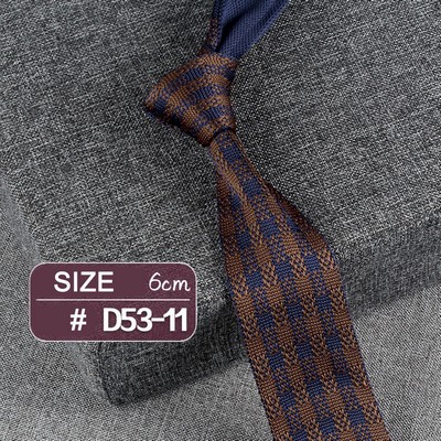 #11 Casual Style Knitted Narrow Men Tie Polyester Woven Collar Tie