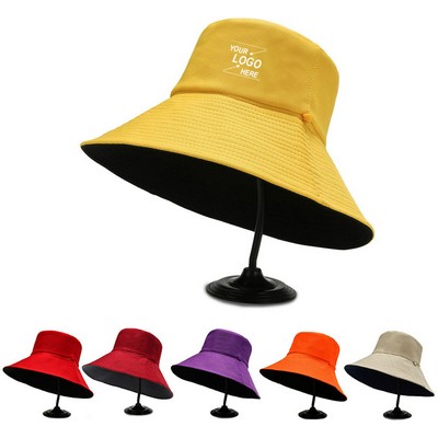 Oversized Unisex Cotton Bucket Hat for Adults