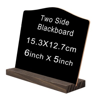 Mini Tabletop Chalkboard Signs with Wood Base