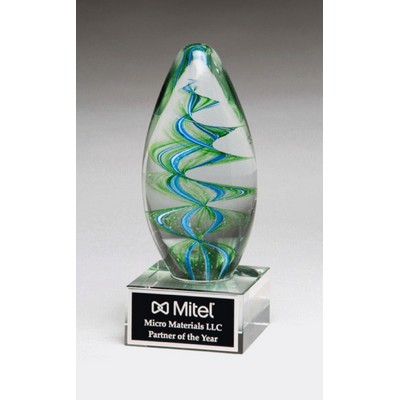 Floating Helix Art Glass 6.35"