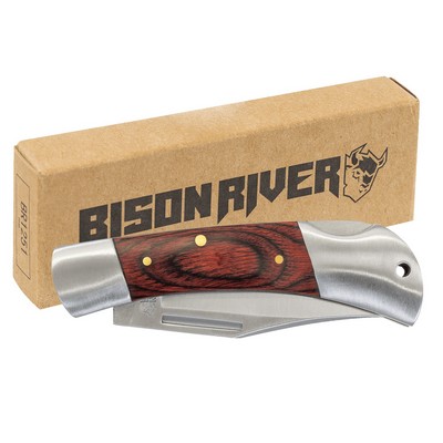 Bison River 3.5" Wood Folding Knife