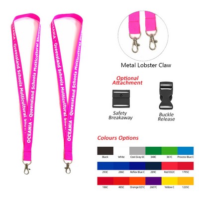 Dye-Sublimation Badge Reel Lanyard Combo w/ Buckle Release