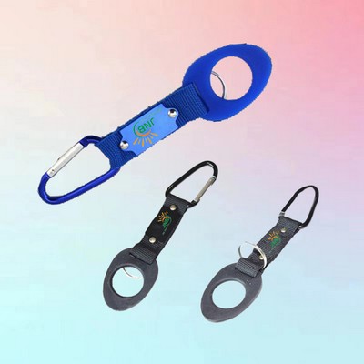 Portable Silicone Water Bottle Buckle with Carabiner Clip